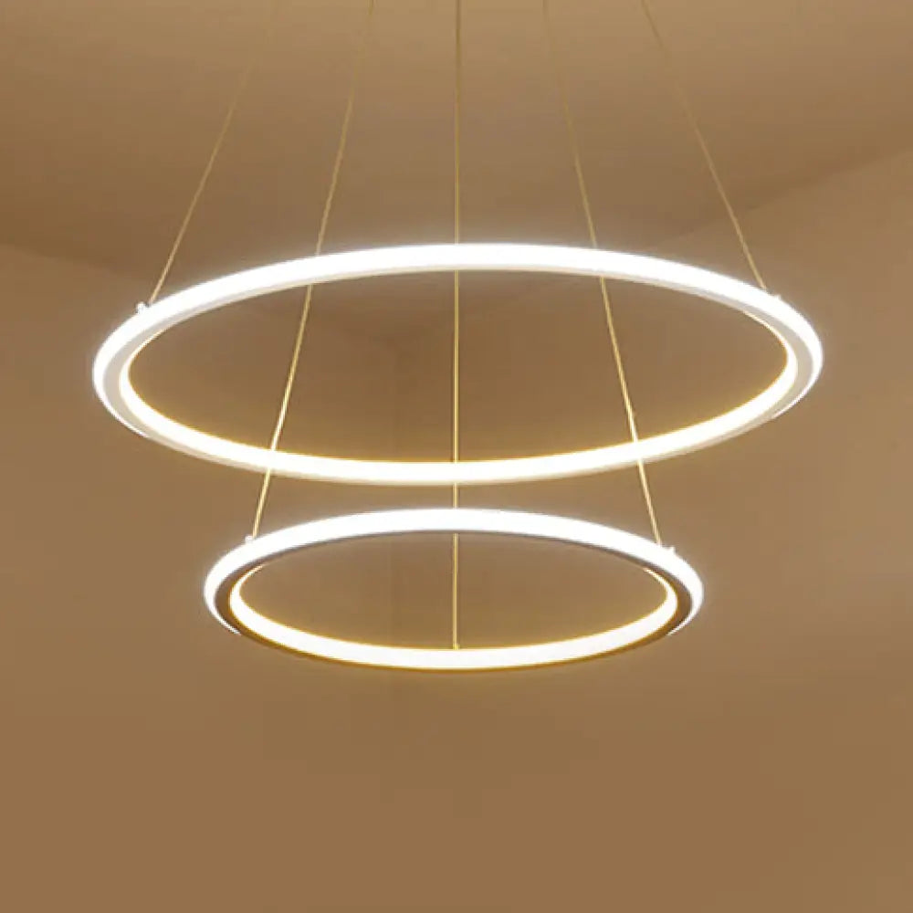 Adjustable 1/2/3-Light Pendant Chandelier With Acrylic Shade For Living Room Ceiling