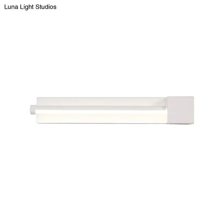 Adjustable Acrylic Linear Wall Sconce Led Light Fixture - Black/White Warm/White