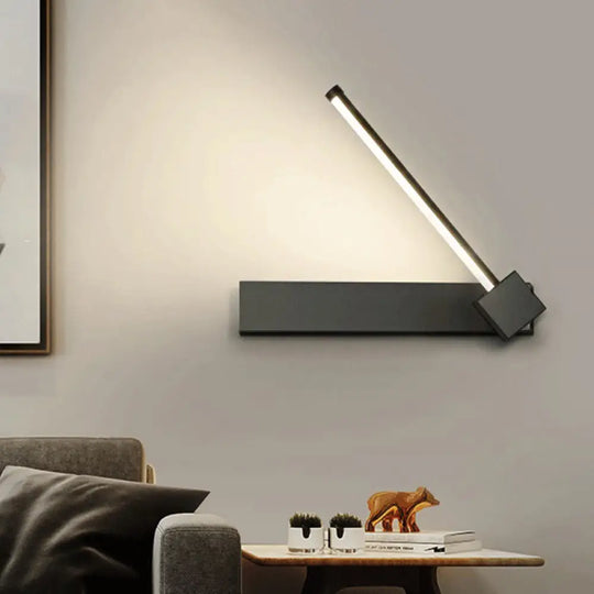 Adjustable Acrylic Linear Wall Sconce Led Light Fixture - Black/White Warm/White Black / Warm