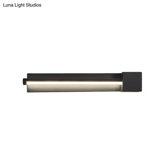 Adjustable Acrylic Linear Wall Sconce Led Light Fixture - Black/White Warm/White