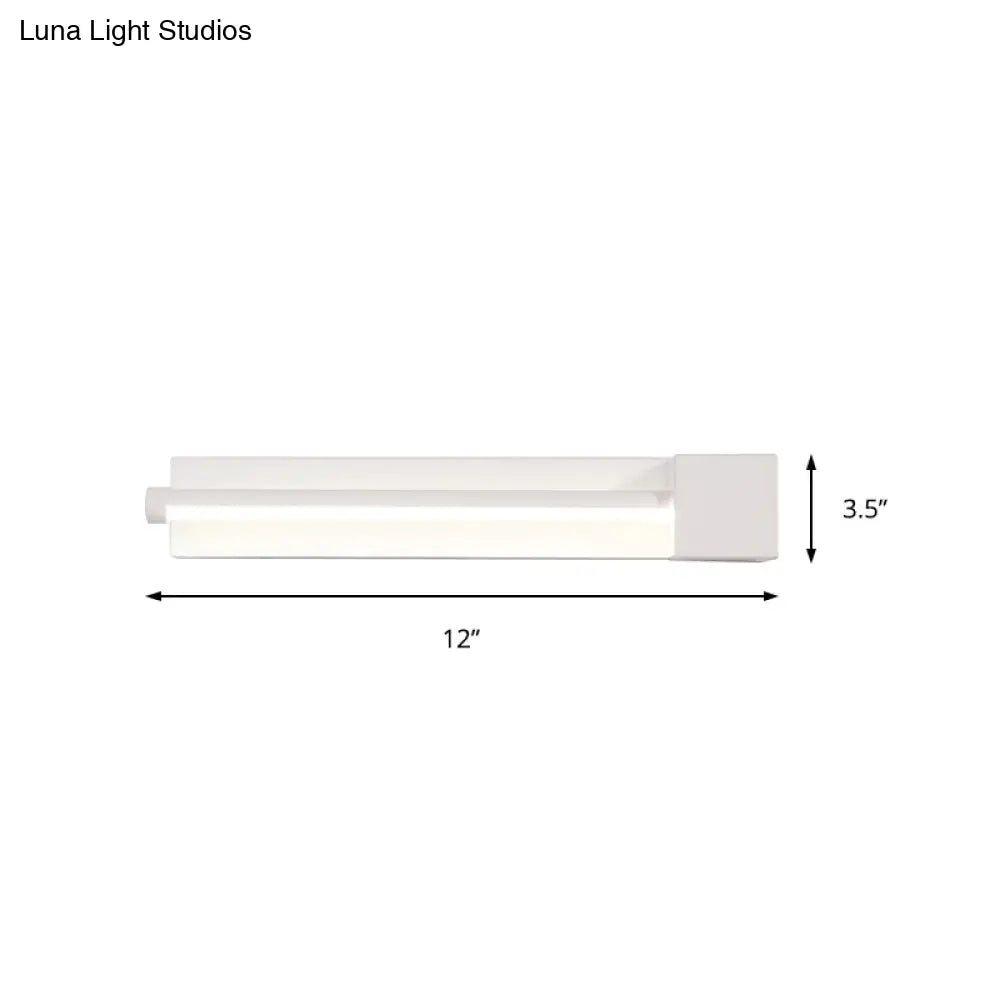 Adjustable Acrylic Linear Wall Sconce Led Light Fixture - Black/White Warm/White
