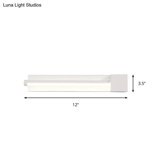 Adjustable Acrylic Linear Wall Sconce Led Light Fixture - Black/White Warm/White