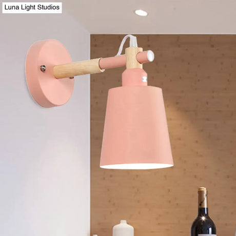 Adjustable Angle Candy-Colored Sconce Light: Macaron Metal Lamp For Shops