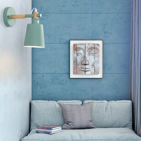 Adjustable Angle Candy-Colored Sconce Light: Macaron Metal Lamp For Shops Green