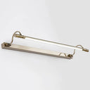 Adjustable Curved Arm Country Style Nickel Vanity Lamp - Tubular Metal Wall Light / 22 Natural