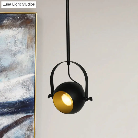 Adjustable Led Dome Pendant Light In Antiqued Black Metallic Finish