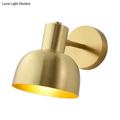 Adjustable Mini Wall Sconce - Simple Gold Iron Round Spotlight 5/5.5 Wide