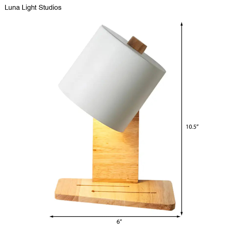 Adjustable Nordic Metal Drum Wall Sconce With 1 Bulb: Gray/White/Green Bedside Light Fixture