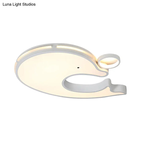 Adorable Acrylic Dolphin Led Ceiling Light - Perfect For Baby Room Or Kindergarten!