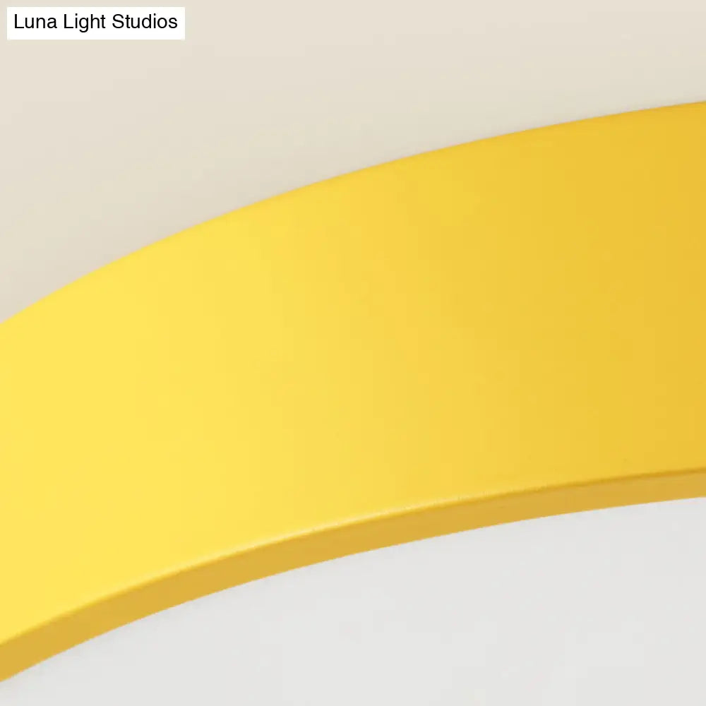 Adorable Giraffe-Themed Yellow Led Ceiling Mount Light For Baby Bedroom