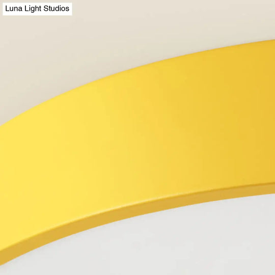 Adorable Giraffe-Themed Yellow Led Ceiling Mount Light For Baby Bedroom