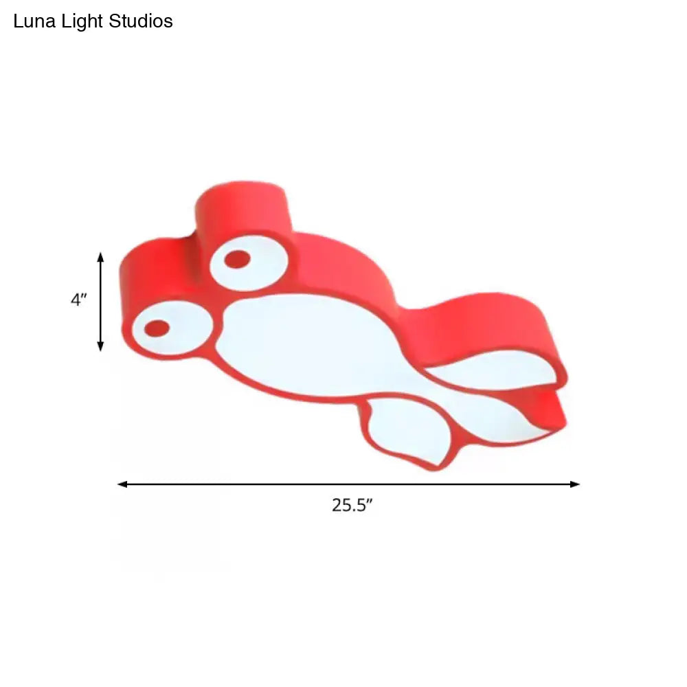 Adorable Little Goldfish Ceiling Light: Acrylic Led Flush Mount For Kids’ Bedrooms