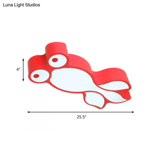 Adorable Little Goldfish Ceiling Light: Acrylic Led Flush Mount For Kids’ Bedrooms
