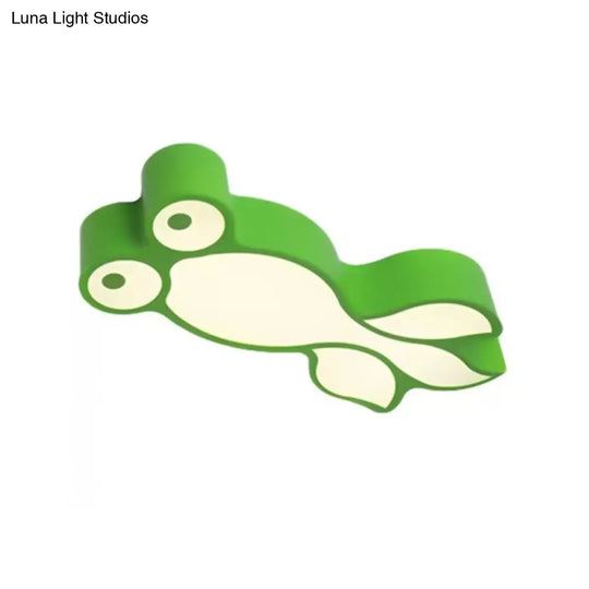 Adorable Little Goldfish Ceiling Light: Acrylic Led Flush Mount For Kids Bedrooms