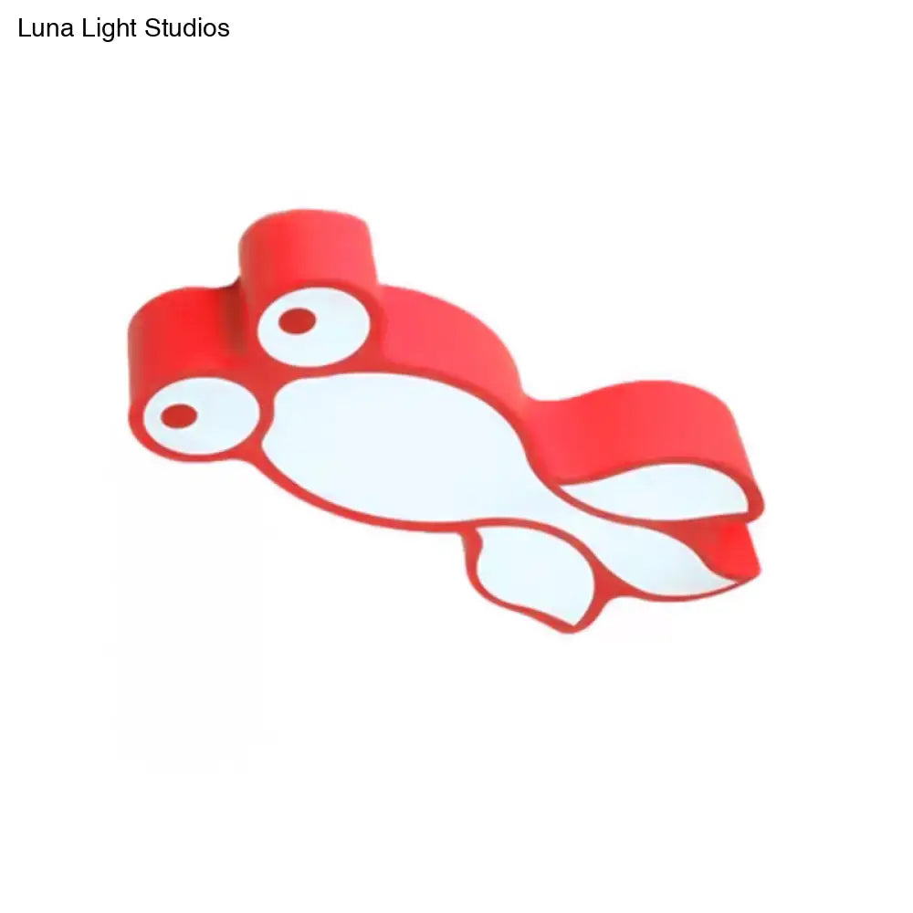 Adorable Little Goldfish Ceiling Light: Acrylic Led Flush Mount For Kids’ Bedrooms
