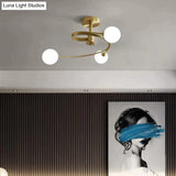 Aimee - Nordic Creative Rotate Bedroom Room Lamp Room Copper Ceiling Lamp Ceiling