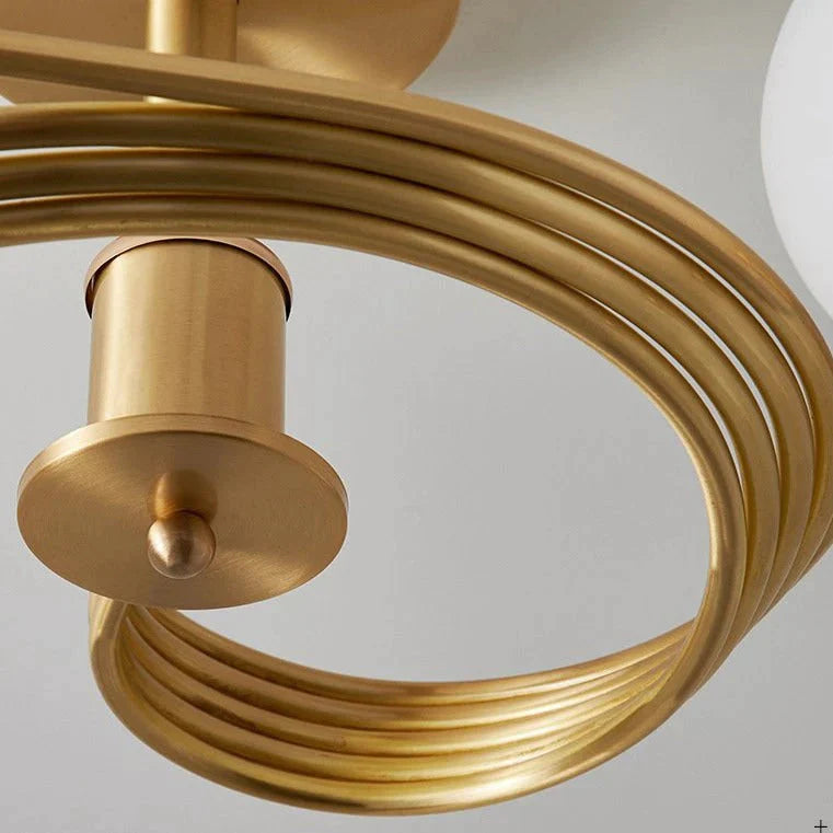 Aimee - Nordic Creative Rotate Schlafzimmer Zimmer Lampe Zimmer Kupfer Deckenleuchte