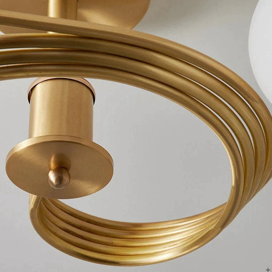 Aimee - Nordic Creative Rotate Schlafzimmer Zimmer Lampe Zimmer Kupfer Deckenleuchte