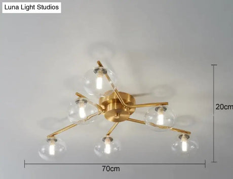 Aimee - Nordic Creative Rotate Bedroom Room Lamp Room Copper Ceiling Lamp Ceiling