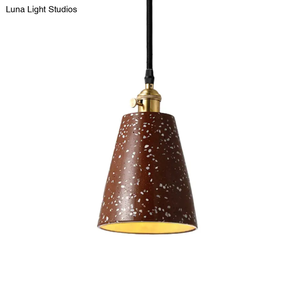 Alfa - Nordic Cone Pendant Lighting In Style Cement 1 Light Black/Grey/White Hanging