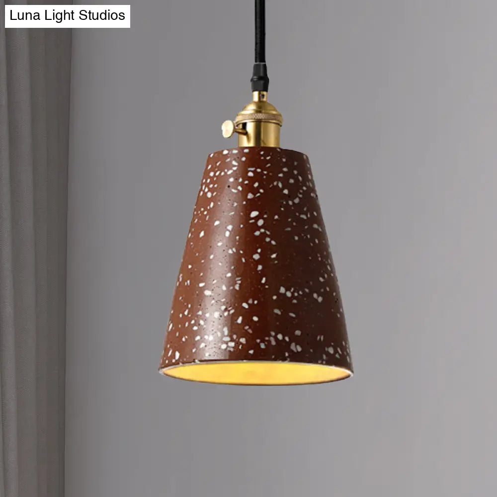 Alfa - Nordic Cone Pendant Lighting In Style Cement 1 Light Black/Grey/White Hanging