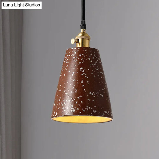 Alfa - Nordic Cone Pendant Lighting In Style Cement 1 Light Black/Grey/White Hanging