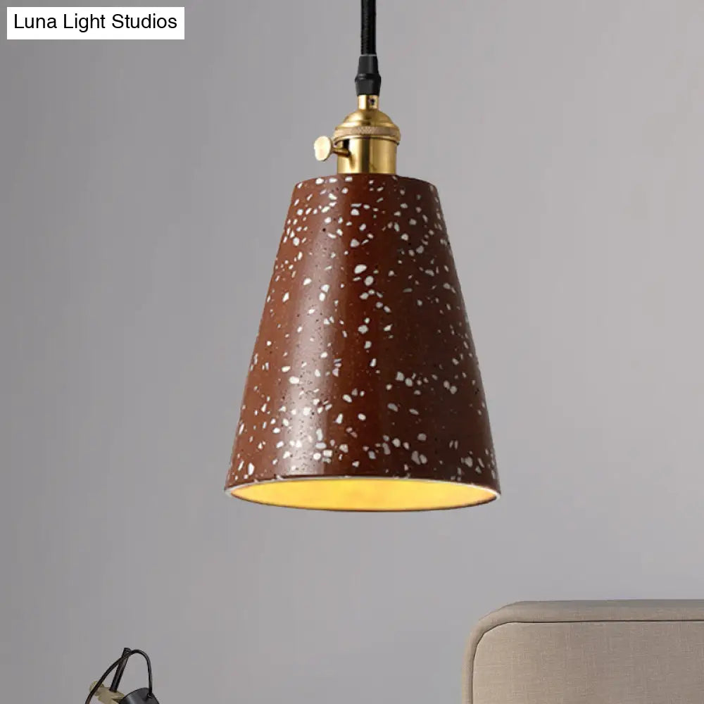 Alfa - Nordic Cone Pendant Lighting In Style Cement 1 Light Black/Grey/White Hanging