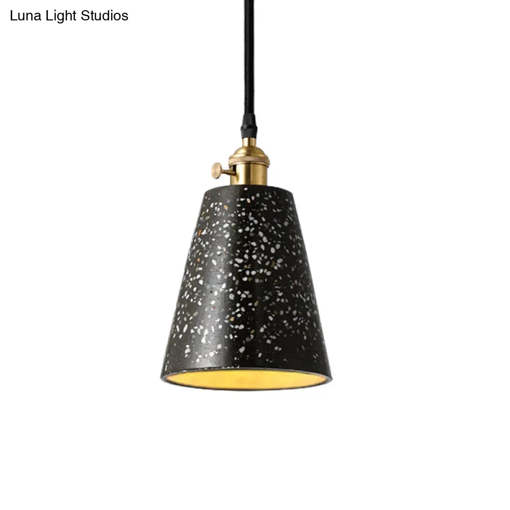 Alfa - Nordic Cone Pendant Lighting In Style Cement 1 Light Black/Grey/White Hanging