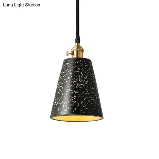 Alfa - Nordic Cone Pendant Lighting In Style Cement 1 Light Black/Grey/White Hanging
