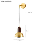 All Copper Bedside Wall Lamp Light Luxury Post Modern Simple Living Room Background Wall Aisle Retro Creative