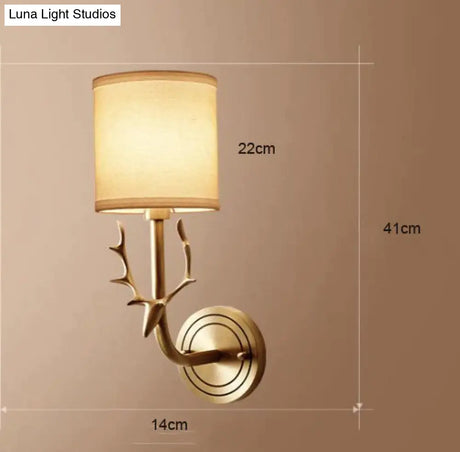 All-copper Cabinet Antler Corridor Bedroom Copper Wall Lamp Copper Wall Lamps