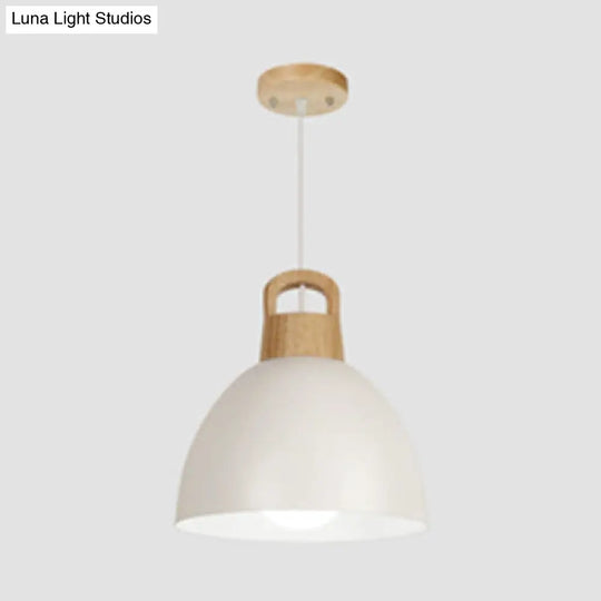 Aluminum Kitchen Corridor Pendant Light With Macaron Design - Enhanced Illumination 1 Bulb White