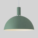 Aluminum Dome Suspension Light: Macaron Candy Pendant Lamp in Blue/Green/Yellow/Pink for Living Room Green / 12’’