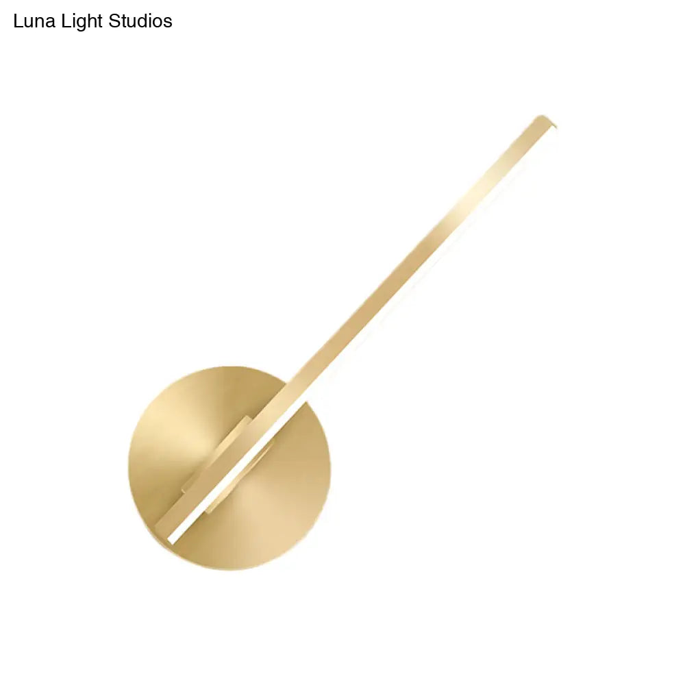 Aluminum Led Wall Lamp - Gold Tube/Stick Design For Boys Bedside