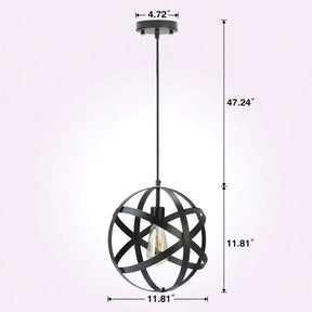 American Chandelier Industry Wind Led Lamps A- Black 30Cm / No Light Source Pendant