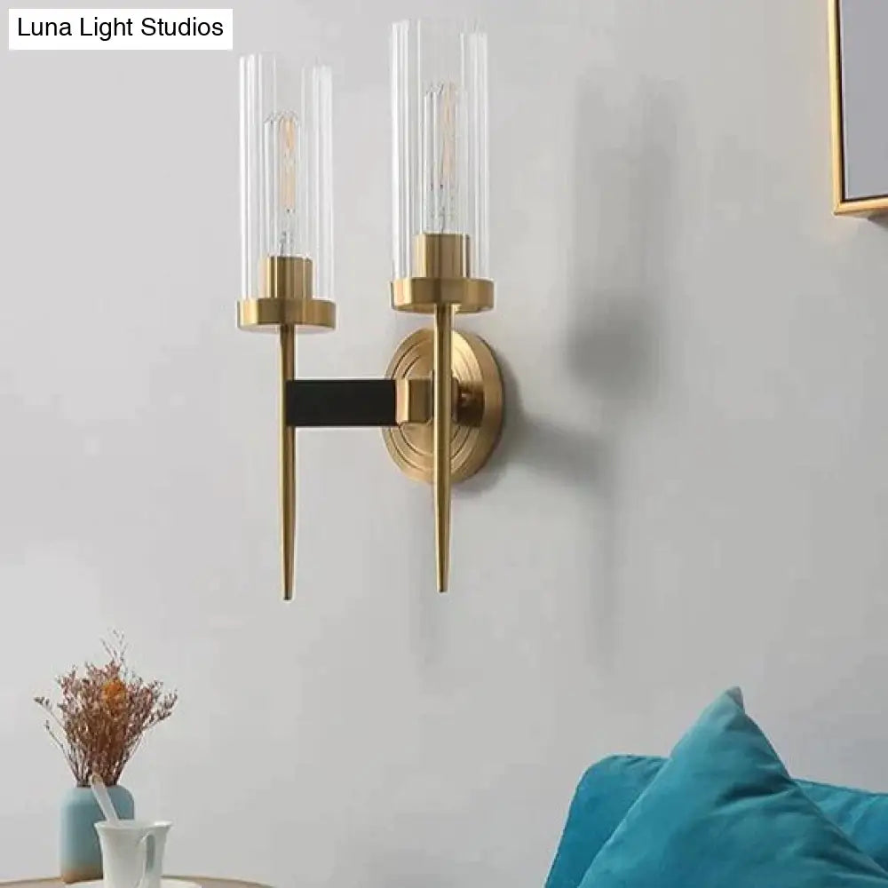 American Modern Minimalist Light Luxury Bedroom Lamps All Copper Wall Lamps Copper Wall Lamps
