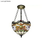 Antique Brass Victorian Style Led Ceiling Light - Elegant Semi Flush Inverted Bowl For Bedroom
