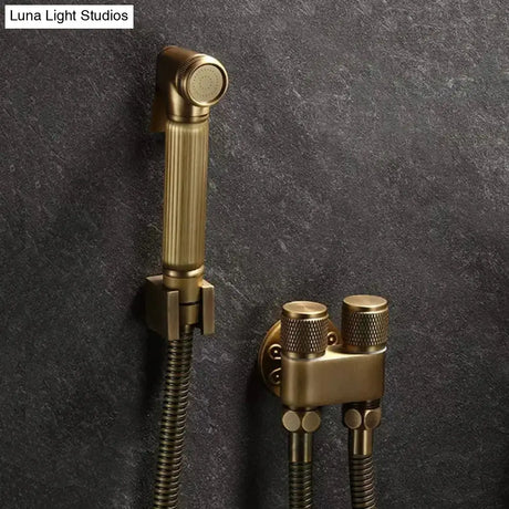 Antique Bronze Toilet Bidet Sprayer Set Brass Double Use Bidet Faucet Bathroom Sprayer Shower Bidet Faucet High