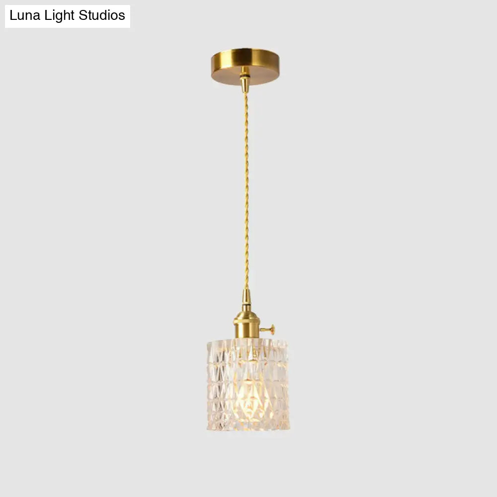 Antique Shaded Glass Pendant Light - Elegant Hanging Fixture For Dining Room