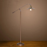 Antique Metal Flared Shade Floor Lamp: Stylish 1-Head Living Room Standing Light In Bronze With