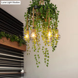 Antique Metal Pendant Chandelier: 6-Bulb Restaurant Ceiling Lamp In Black