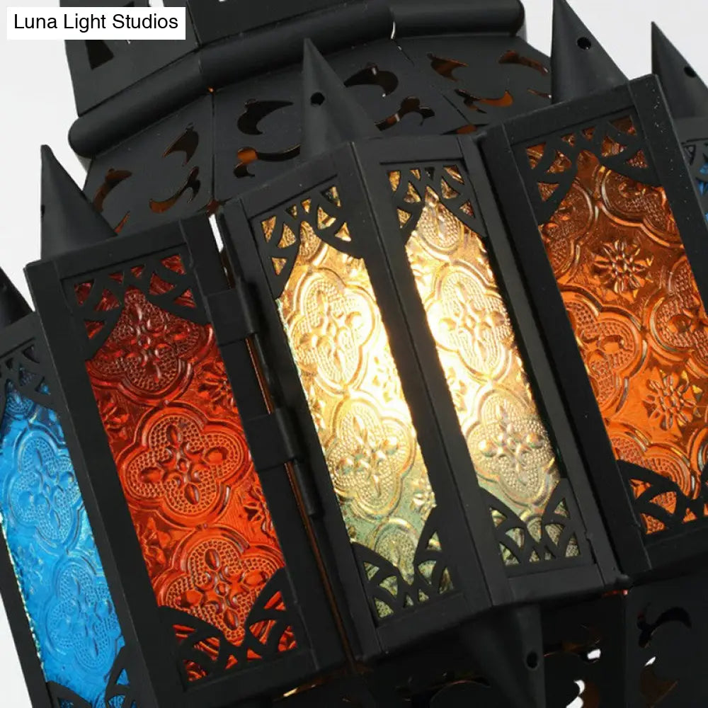 Antique Shaded Single Suspension Pendant Light In Black For Cafes