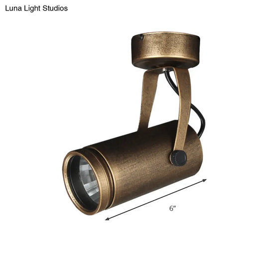 Antique Style Brass Ceiling Light Fixture - Metal Led Bedroom Semi-Flush Mount Adjustable 3/5 Width