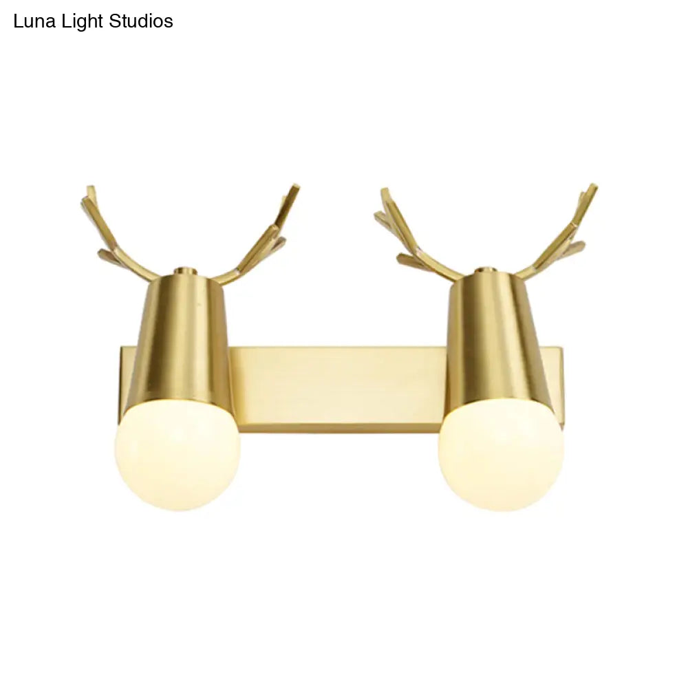 Antler Vanity Wall Light - Creative And Simple Copper Design 2 / Gold
