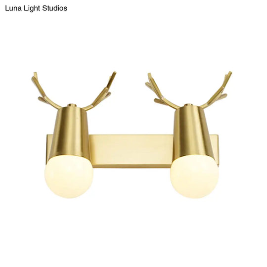 Antler Vanity Wall Light - Creative And Simple Copper Design 2 / Gold
