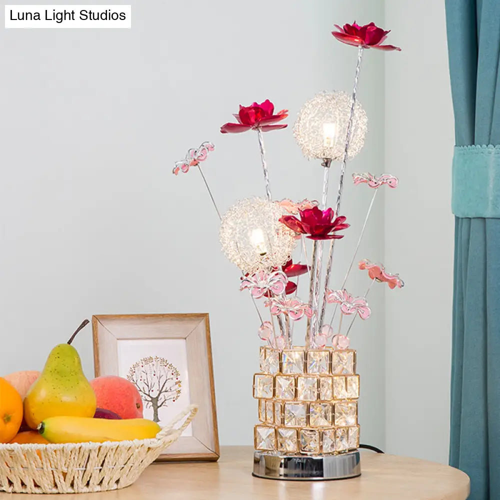 Ariana - Aluminum Rubik’s Cube Desk Lamp Art Decor Drawing Room Crystal Embedded Led Night Table