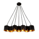 Art Deco Black Metal Honeycomb Island Ceiling Light For Dining Room 7 /
