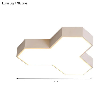 Art Deco Flush Mount Led Ceiling Light For Living Room With Acrylic Fixture