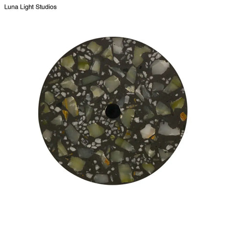 Art Deco Terrazzo Led Wall Light: Black Red Blue Flush Mount Sconce For Living Room