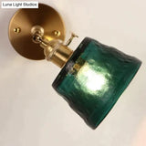 Art Living Room Bedroom Balcony Mirror Bedside Brass Copper Wall Lamp Copper Wall Lamps